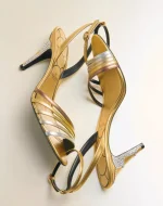 Valentino Ladycrush Sandal In Laminated Nappa With Crystals 85Mm - Image 2